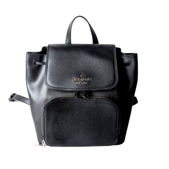 KATE SPADE NEW YORK Darcy Black Leather Backpack - Picture 2 of 12